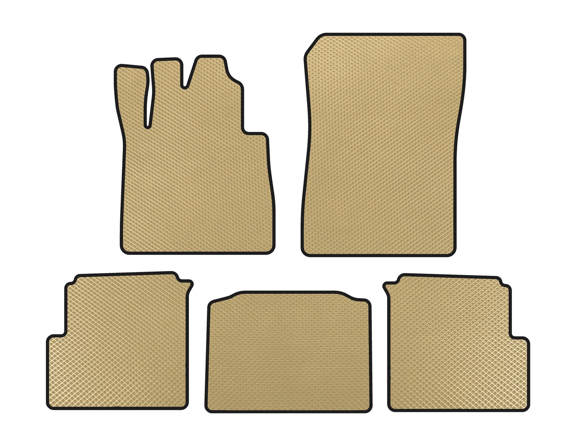 EVA Floor Mats (2012-2015, 5-Door, Beige) for Mercedes G сlass W463 1990-2018 - image 1