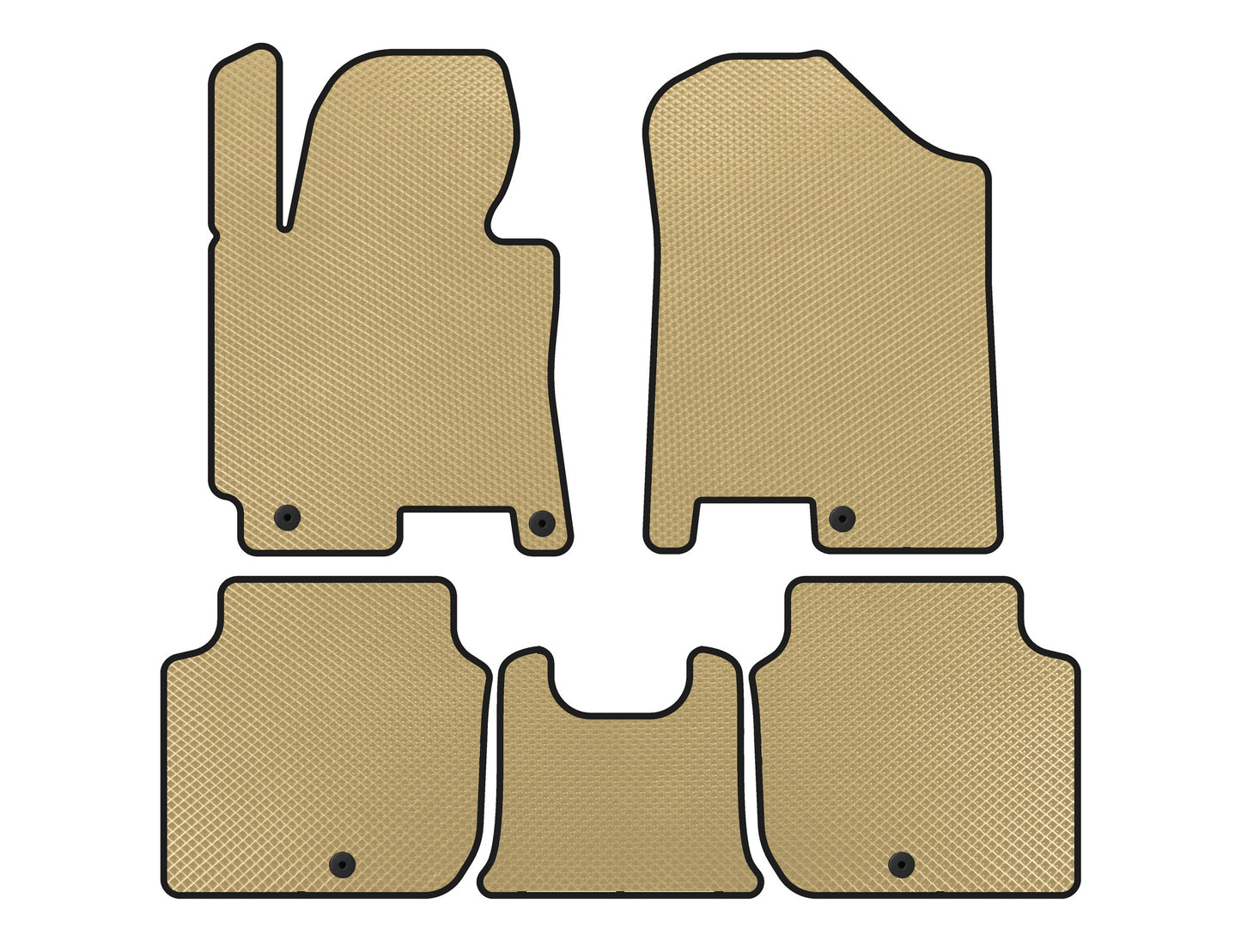 EVA Floor Mats (2012-2016, Beige) for Kia Forte 2008–2024 - image 1