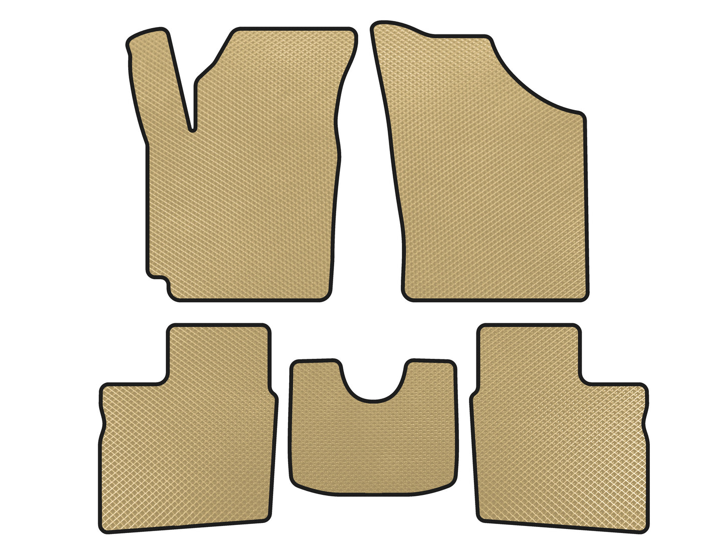 EVA floor mats (2005-2009, SD, Beige) for Geely CK-1 - image 1