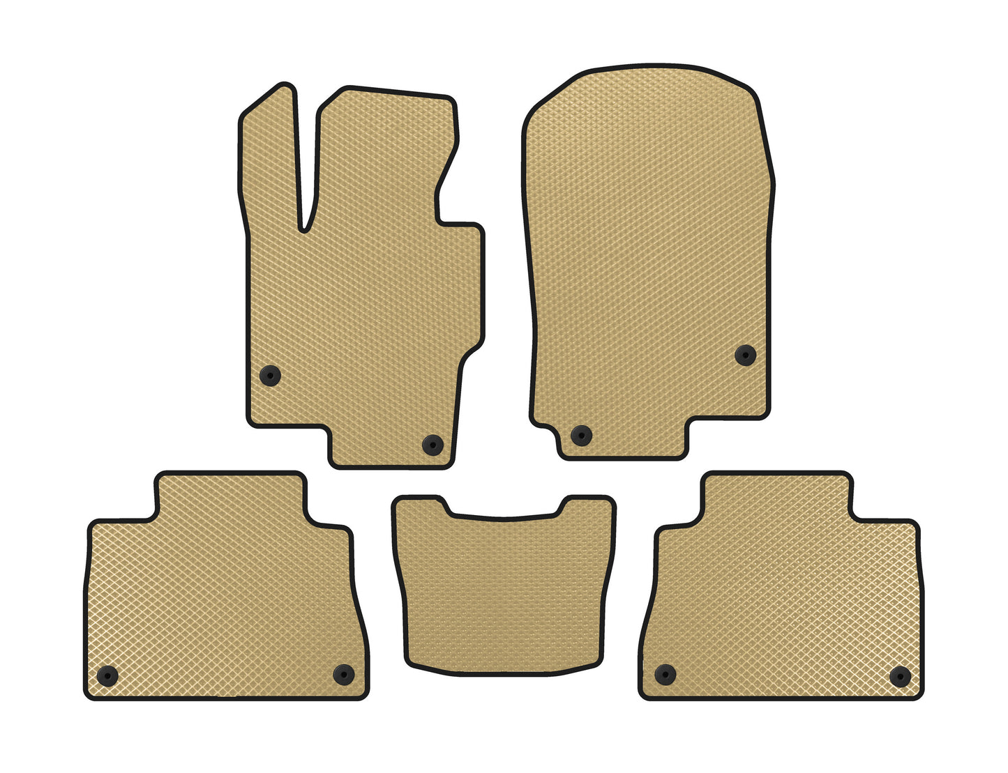 EVA Floor Mats (Beige) for Mercedes GLE coupe C167 2019- - image 1