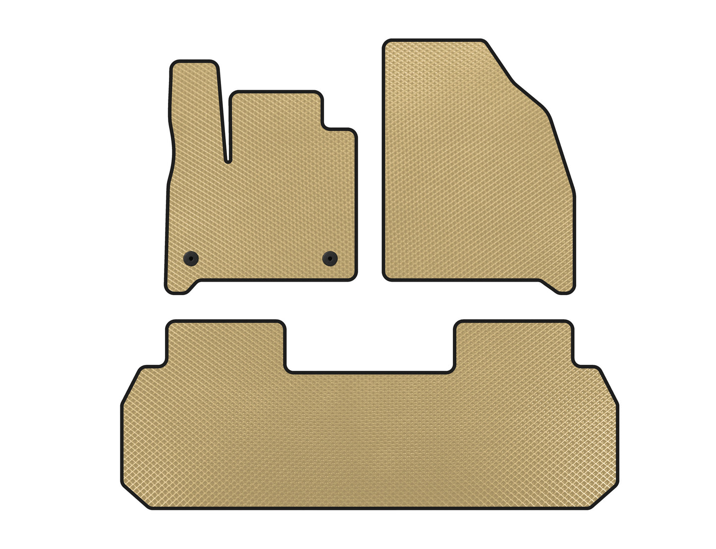 EVA Floor Mats (2 pcs, Beige) for Chevrolet Traverse 2017- - image 1