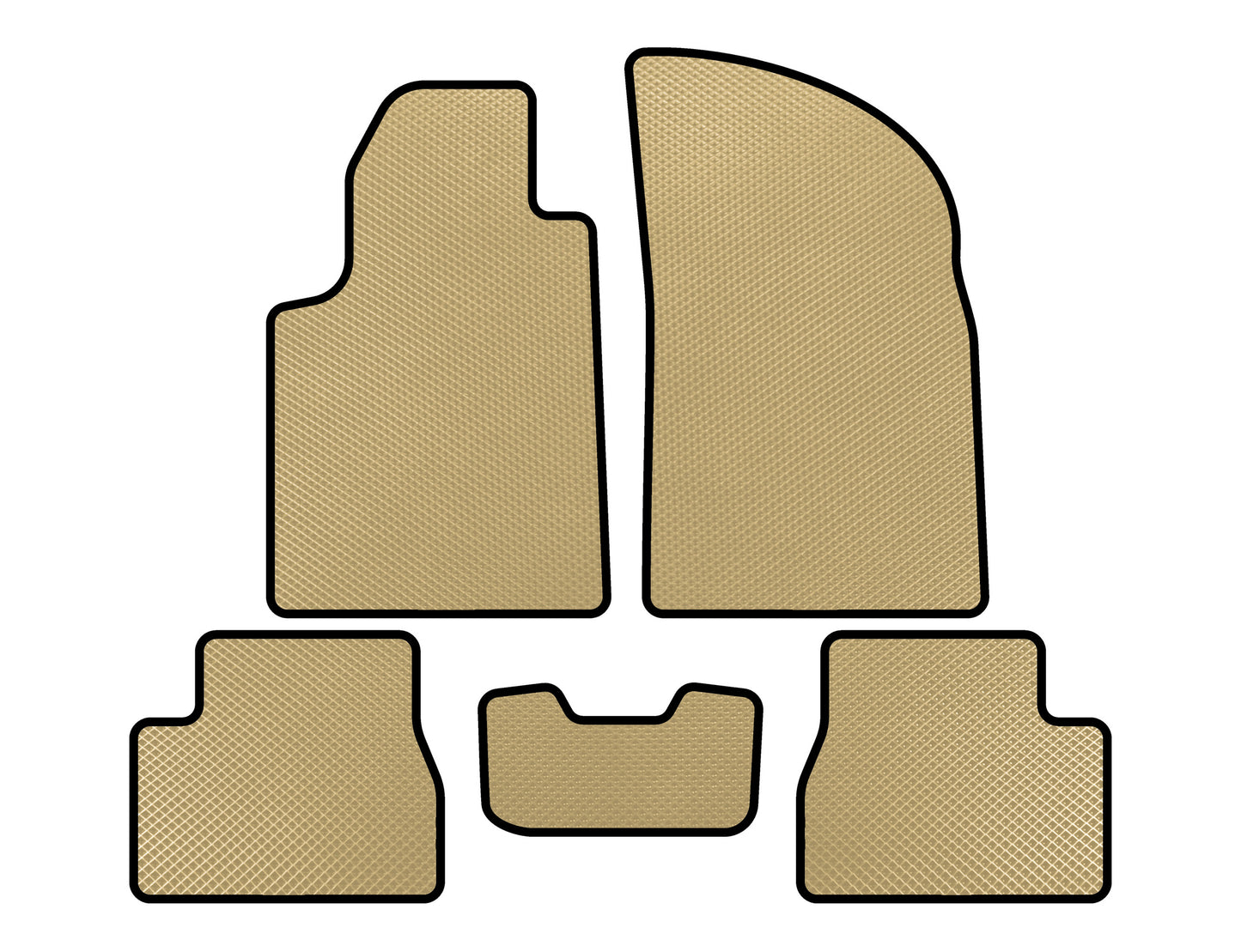 EVA Floor Mats (Beige) for Citroen C-3 2002-2009 - image 1