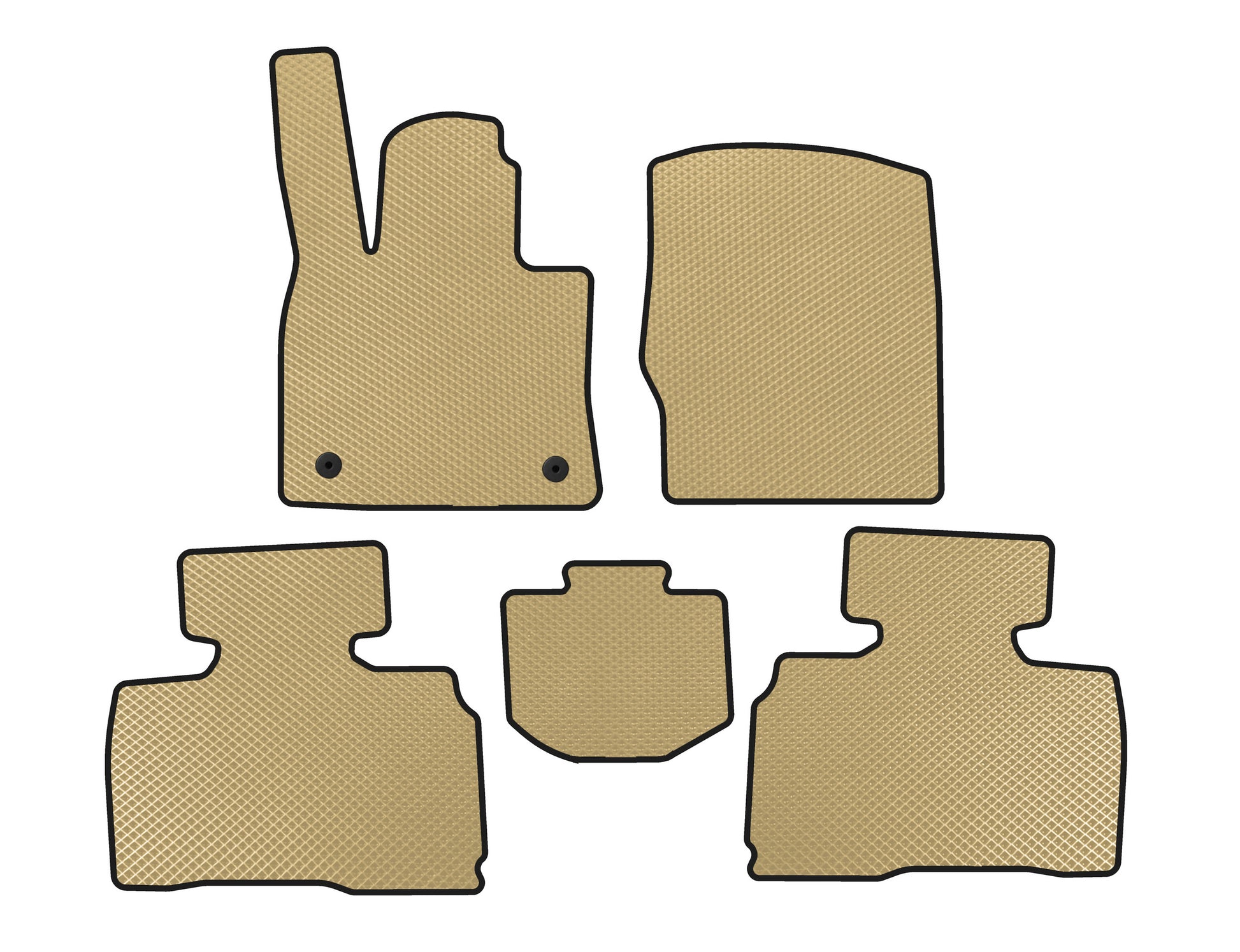 EVA Floor Mats (2 Rows, 7-Seater, Beige) for Ford Explorer 2019- - image 1