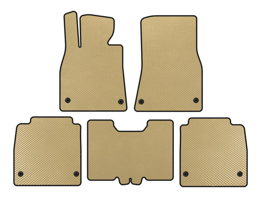 EVA Floor Mats (2007-2010, SD, Long Wheelbase, Beige) for Lexus LS 2007-2017 - image 1
