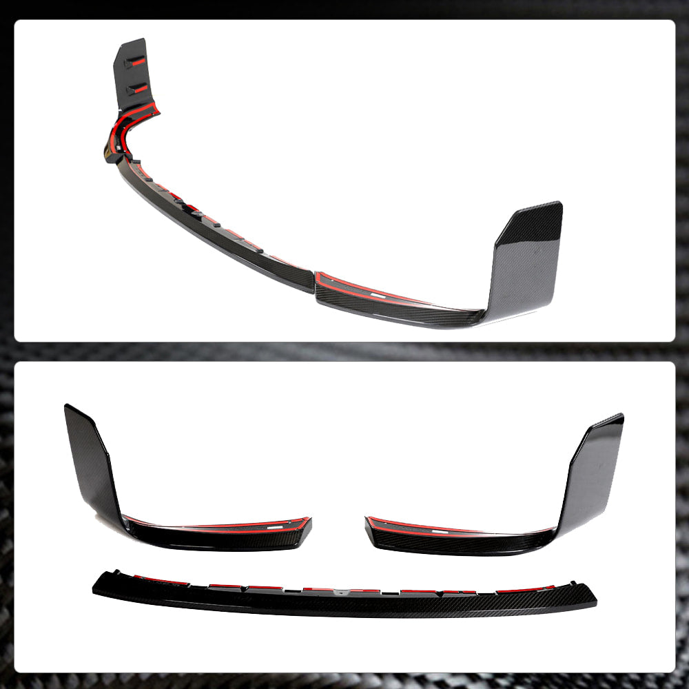 Front Bumper Lip V1 (for G87, Carbon) for BMW 2 Series G42 2021- - image 11