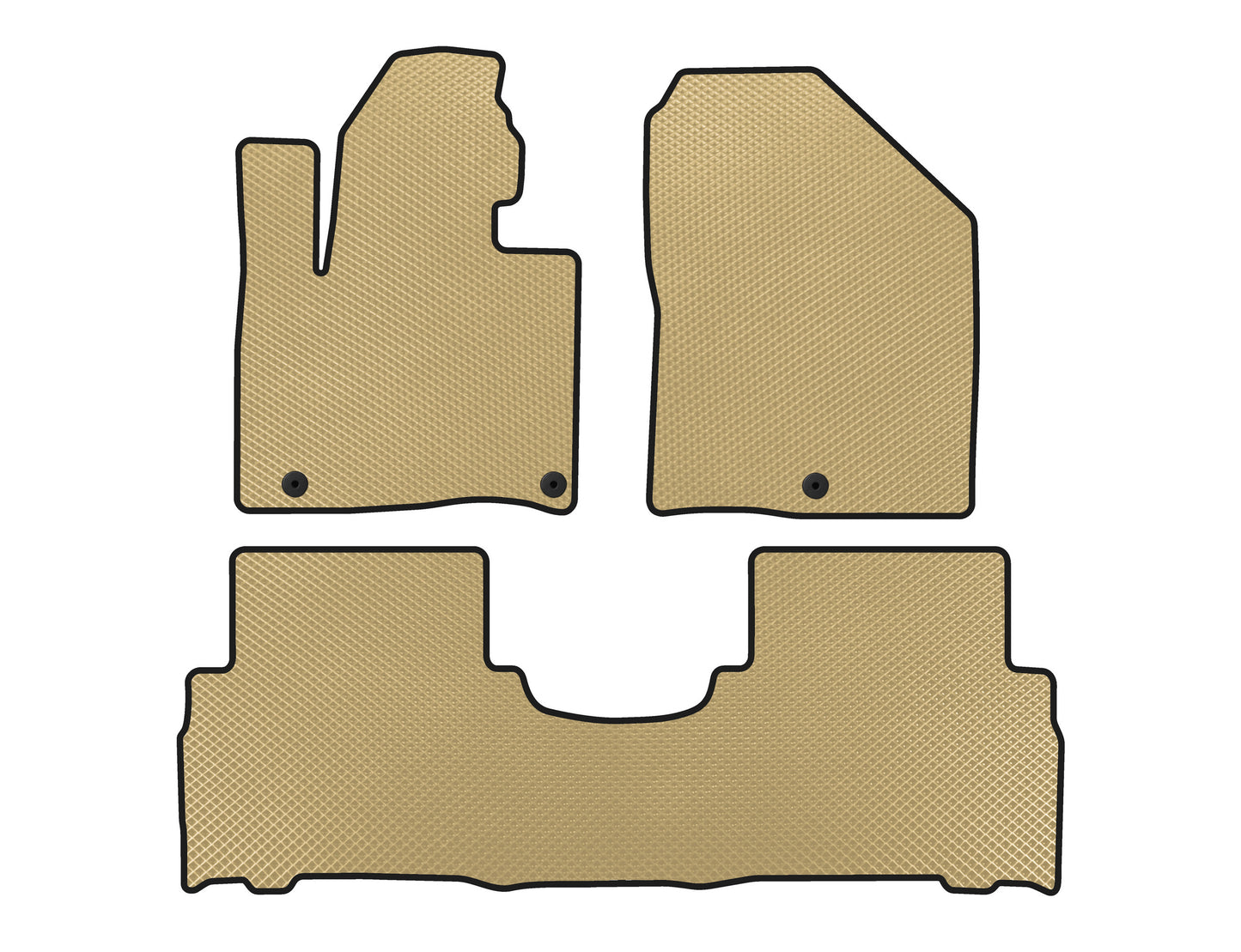 EVA Floor Mats (2014-2018, 5-Seater, Beige) for Kia Sorento III UM 2014-2020 - image 1