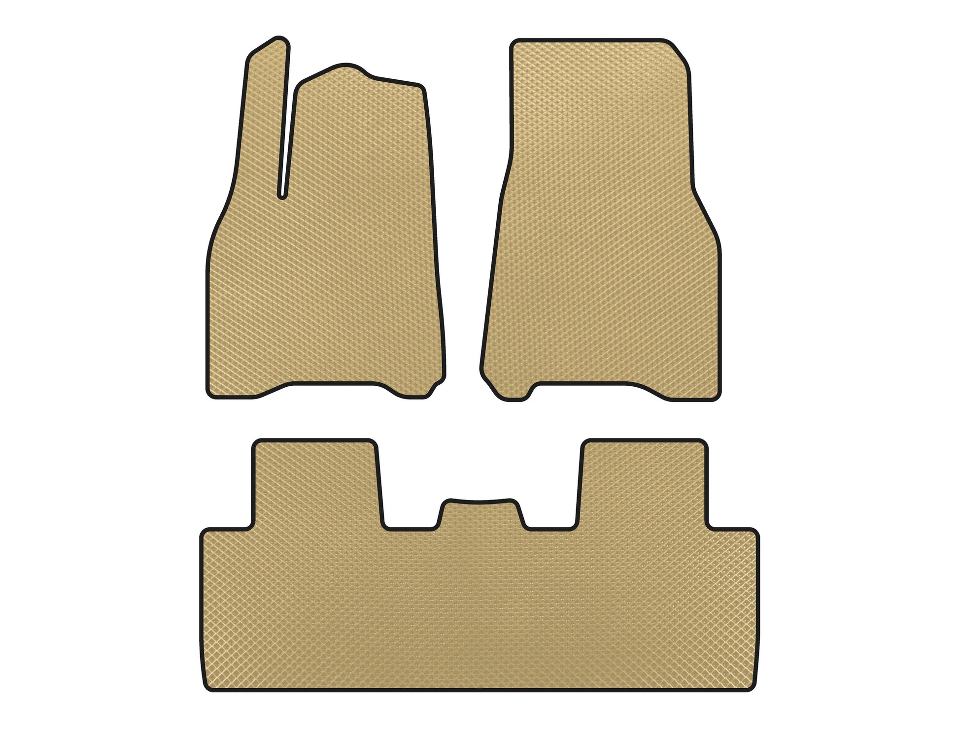 EVA Floor Mats (2020-2024, Beige) for Tesla Model Y 2020- - image 1