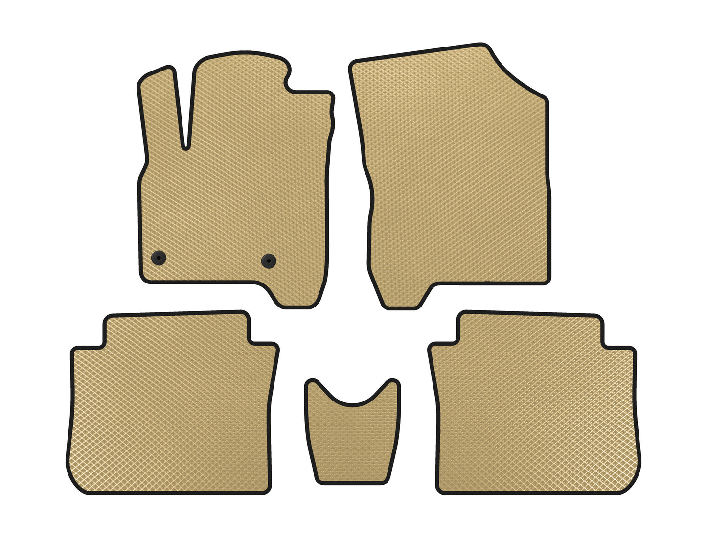 EVA Floor Mats (Beige) for Citroen C-3 Picasso 2010-2017 - image 1
