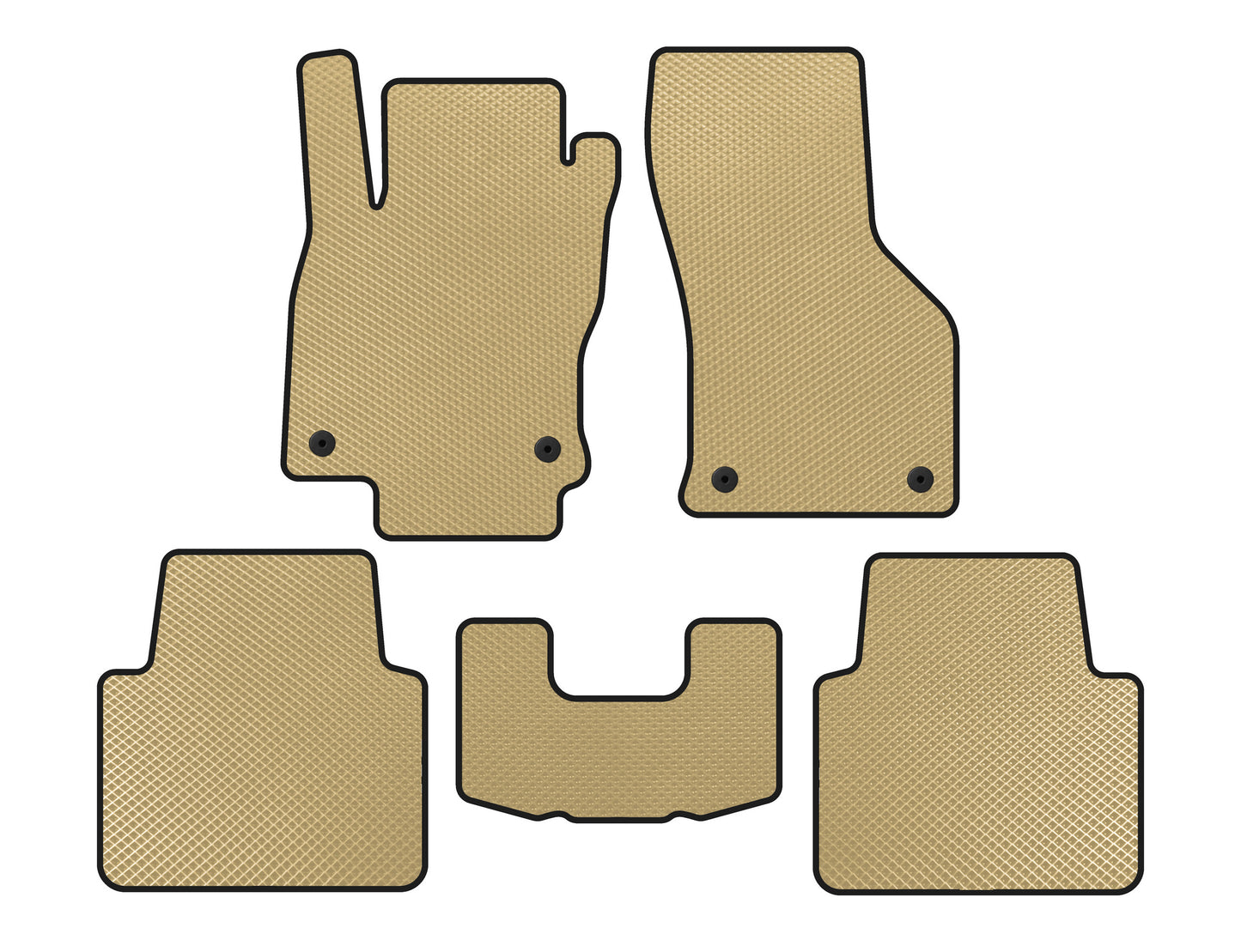 EVA Floor Mats (LB, Beige) for Volkswagen Arteon 2017-2025 - image 1