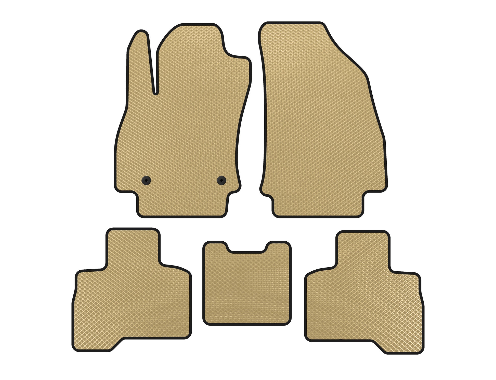 EVA Floor Mats (For Qubo 2008-2016, Beige) for Fiat Fiorino/Qubo 2008-2024 - image 1