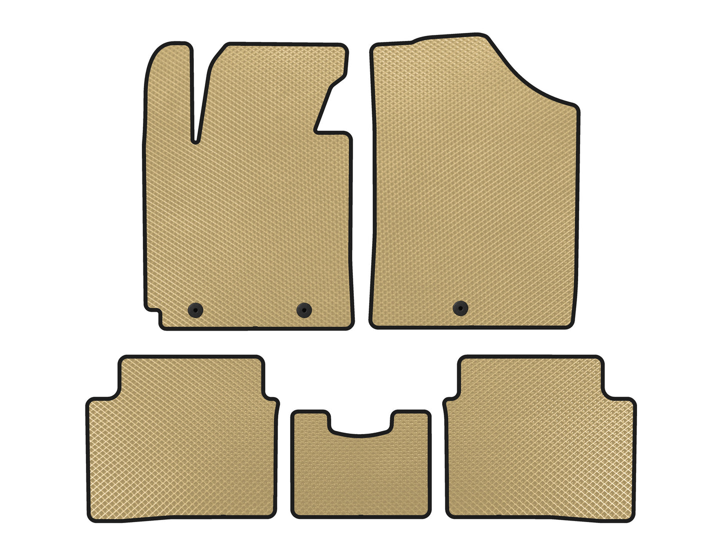 EVA Floor Mats (Beige) for Hyundai Veloster 2011-2017 - image 1