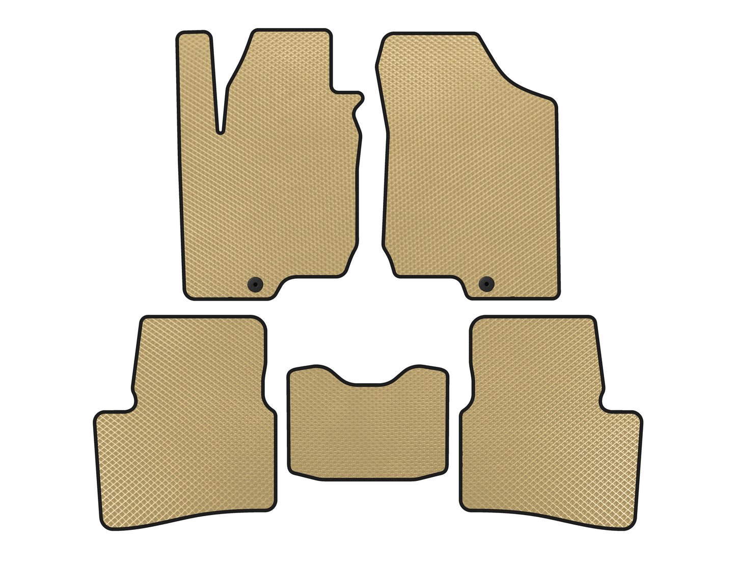 EVA Floor Mats (HB, 3-Door, Beige) for Kia Ceed 2007-2012 - image 1