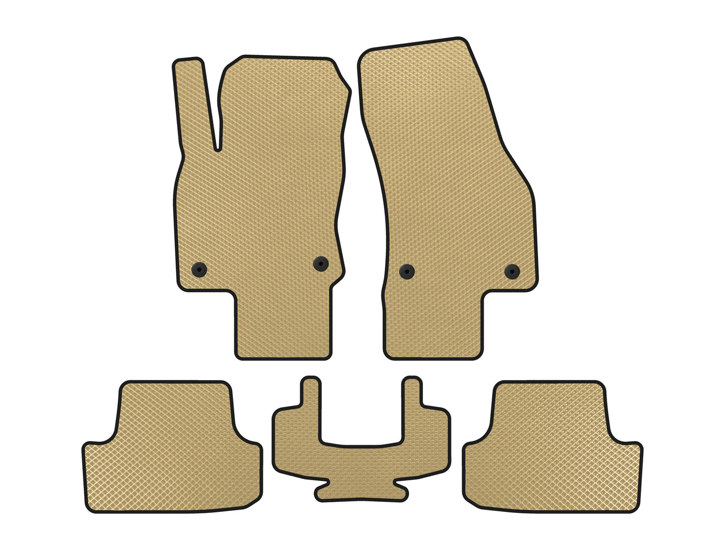 EVA Floor Mats (5-Door, Beige) for Volkswagen T-Roc 2017-2025 - image 1