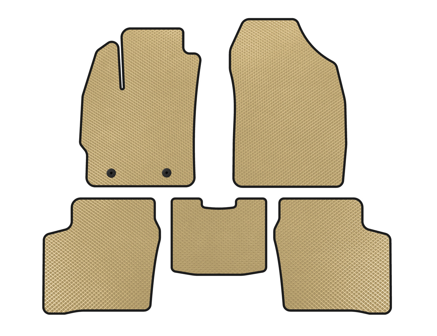 EVA Floor Mats (LB, Beige) for Toyota Prius 2003-2009 - image 1