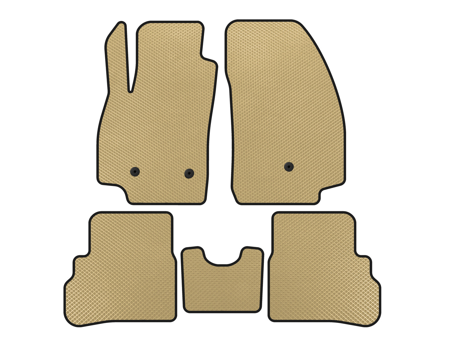 EVA Floor Mats (2018-2023, Beige) for Chevrolet Spark 2015-2023 - image 1
