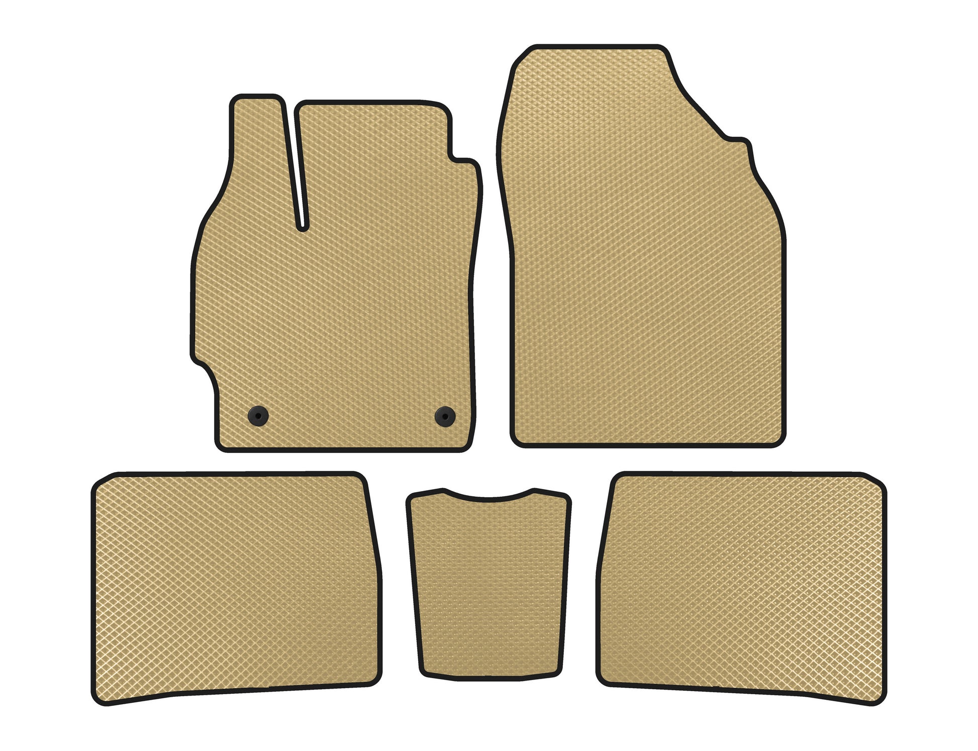 EVA Floor Mats (LB, Beige) for Toyota Prius 2009-2015 - image 1