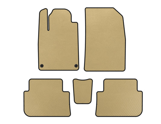 EVA Floor Mats (SD, Beige) for Peugeot 407 2004-2011 - image 1