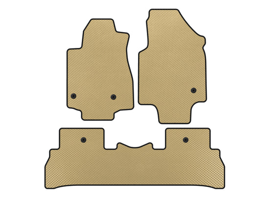 EVA Floor Mats (2008-2012, 7-Seater, Beige) for Honda Pilot 2008-2015 - image 1