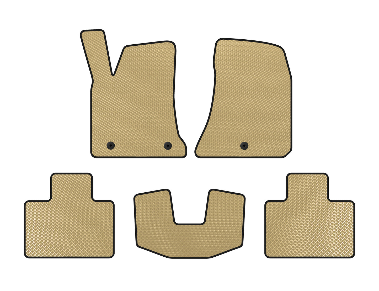 EVA Floor Mats (2015-2023, SD, Beige) for Dodge Charger 2010-2023 - image 1