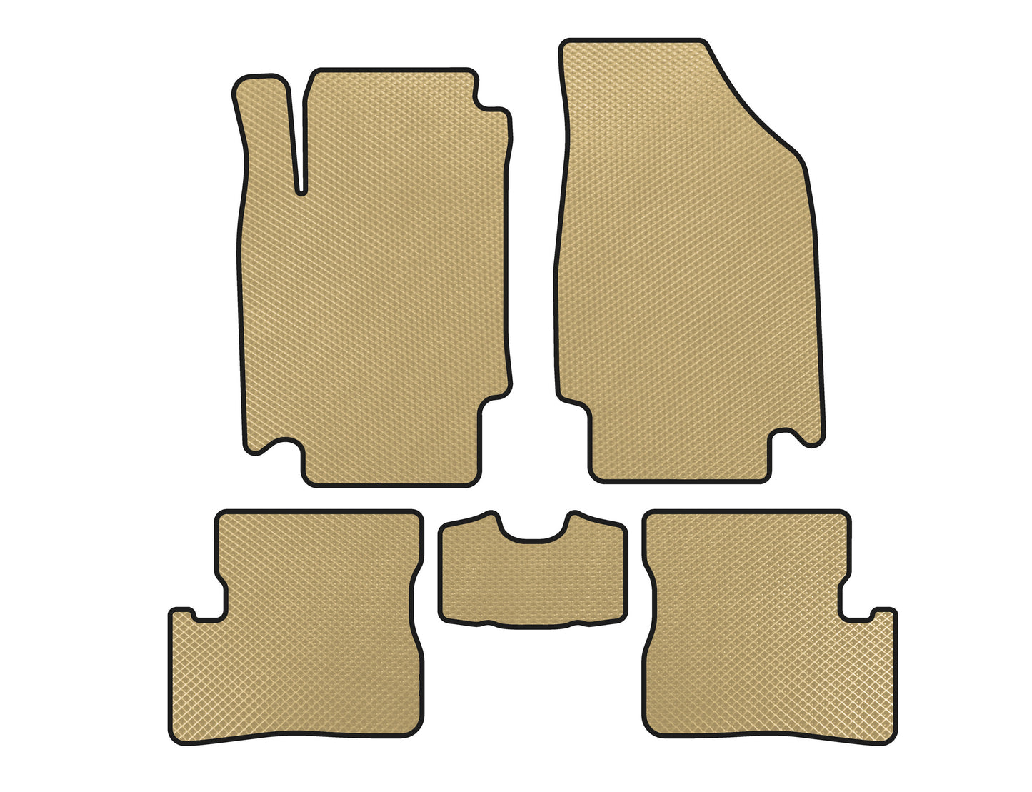 EVA Floor Mats (HB, Beige) for Nissan Micra K12 2003-2010 - image 1