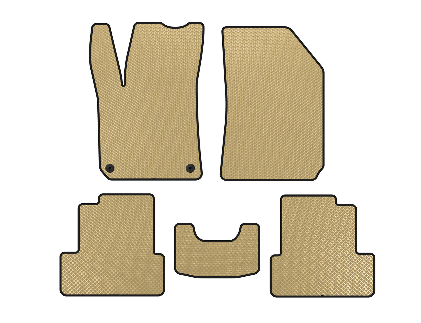 EVA Floor Mats (Beige) for Peugeot 308 2014-2021 - image 1