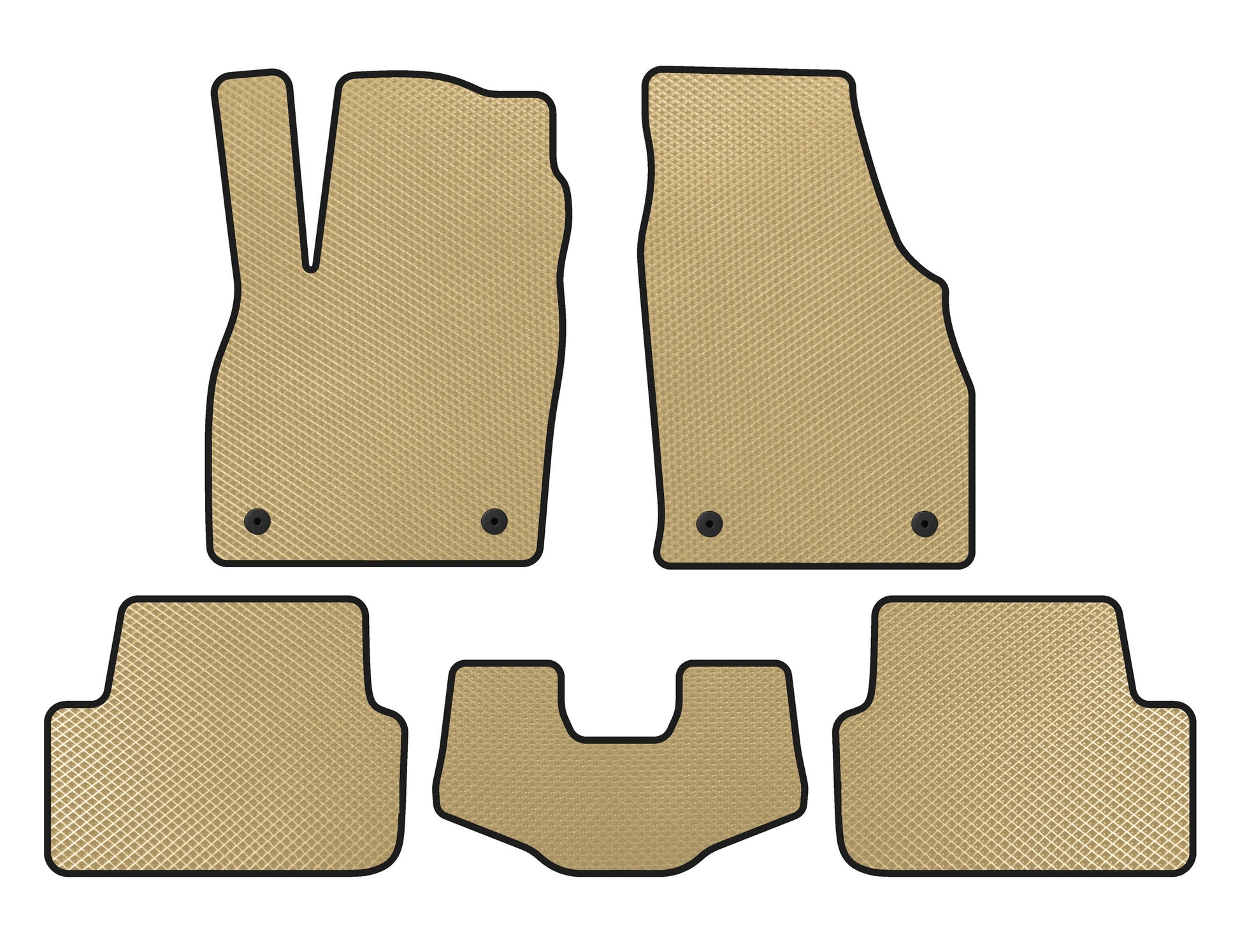 EVA Floor Mats (HB, Beige) for Volkswagen Polo 2017- - image 1