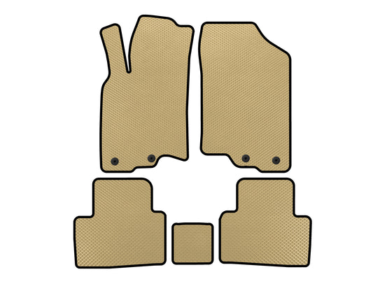 EVA Floor Mats (HB, Hybrid, Beige) for Honda Insight II 2009-2014 - image 1