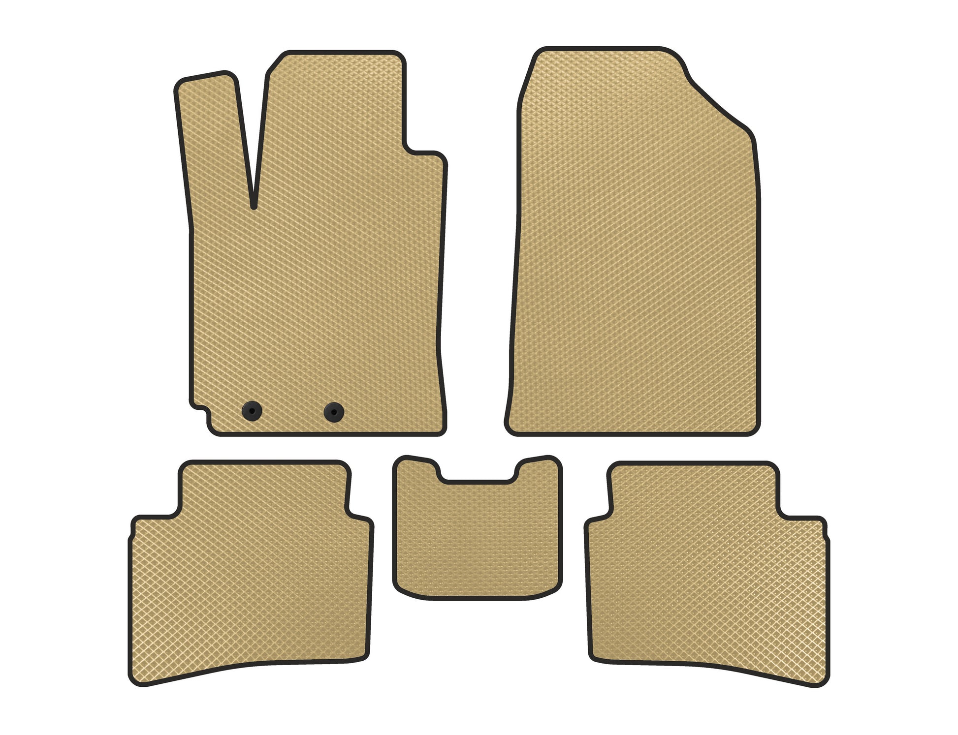 EVA Car Mats (X-Line, Beige) for Kia Rio 2017- - image 1