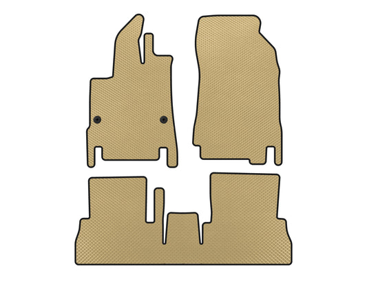 EVA Floor Mats (7-Seater/Long Wheelbase, Beige) for Peugeot Partner/Rifter 2019- - image 1