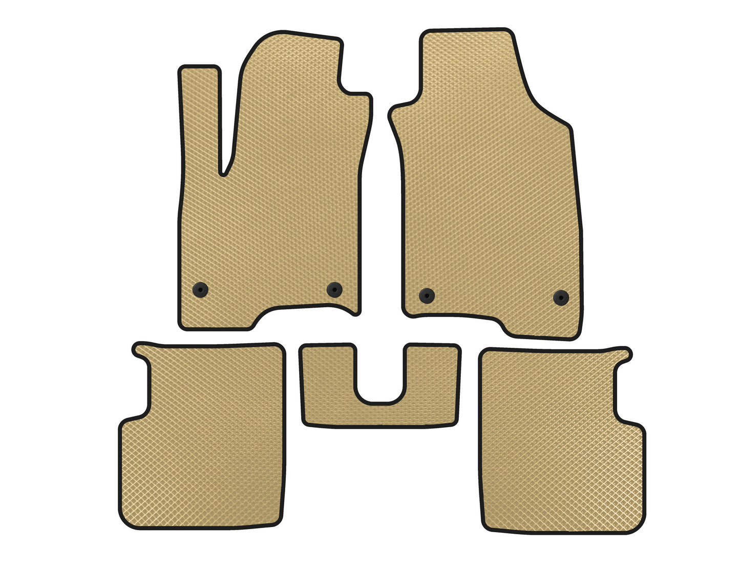 EVA Floor Mats (Beige) for Fiat Panda 2011-2023 - image 1
