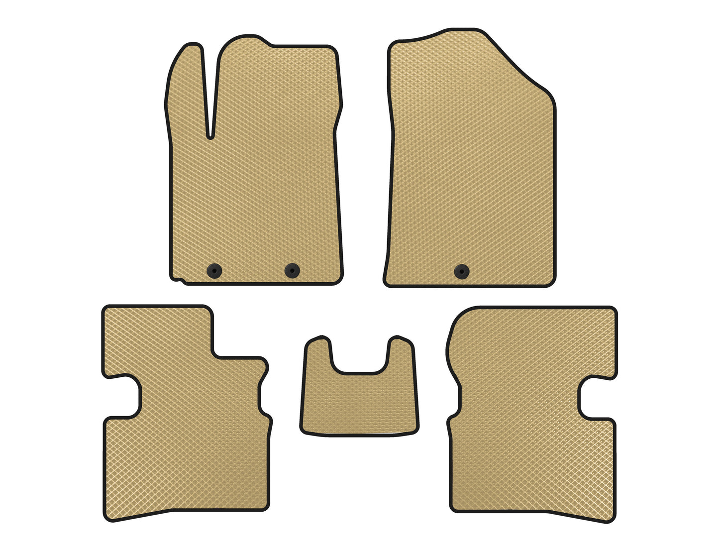 EVA Floor Mats (2009-2011, HB, Beige) for Kia Picanto 2004-2011 - image 1