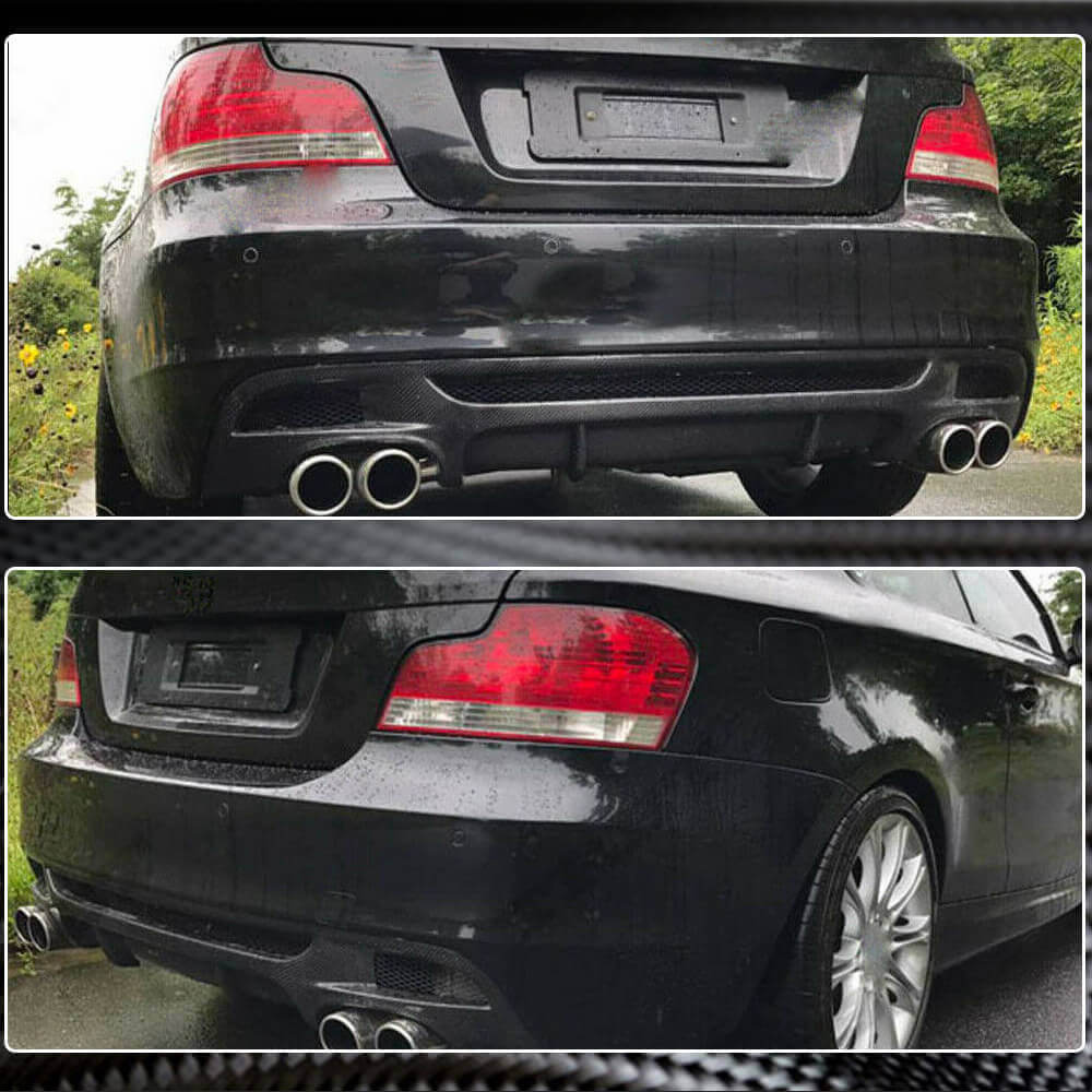 Rear Bumper Diffuser Carbon Fiber V2 (for E82/E88 M Sport) for BMW 1 series E81/82/87/88 2004-2011 - image 11