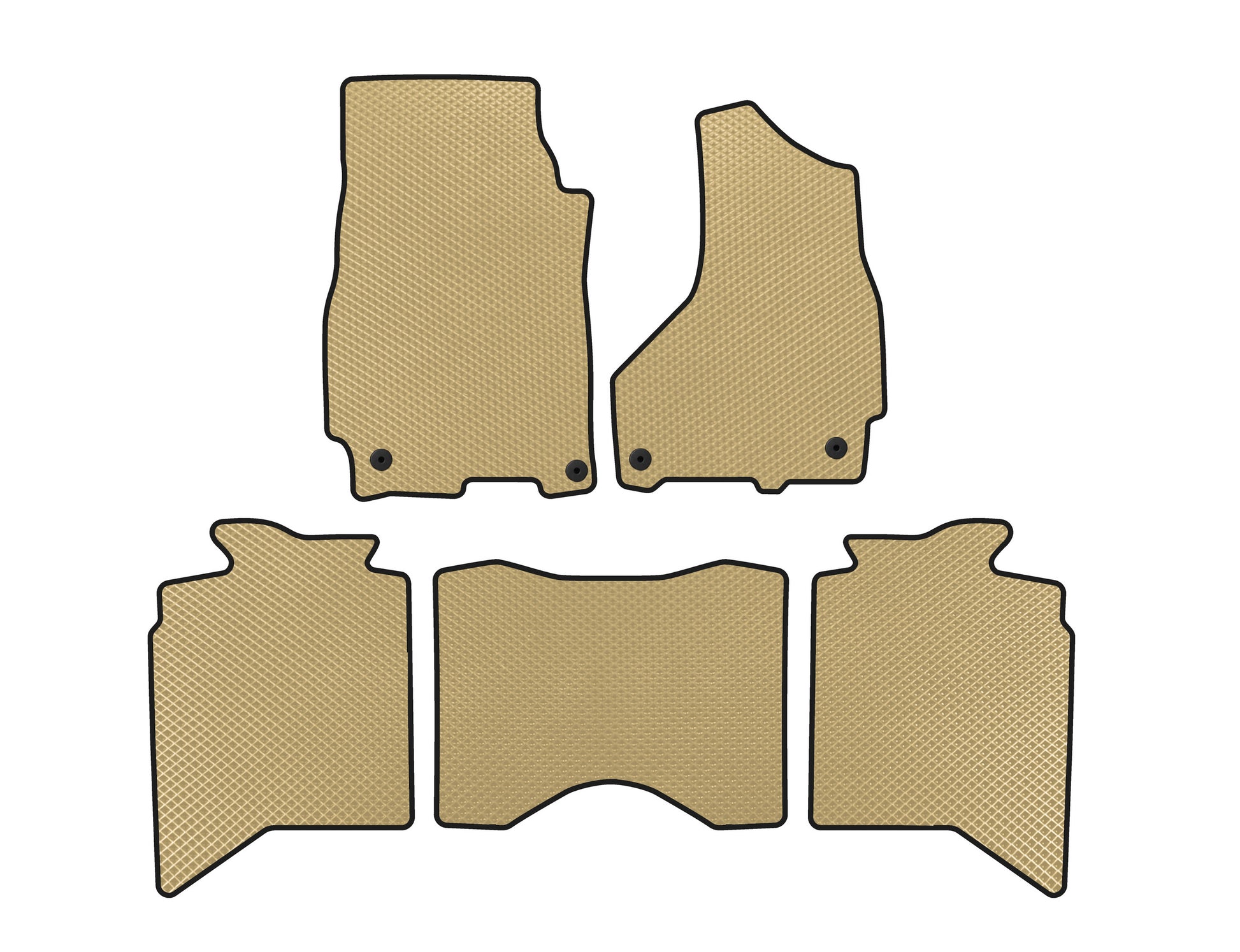 EVA Floor Mats (2013+, 5-Seater, Beige) for Dodge RAM (DS/DJ/D2) 2009–2024 - image 1