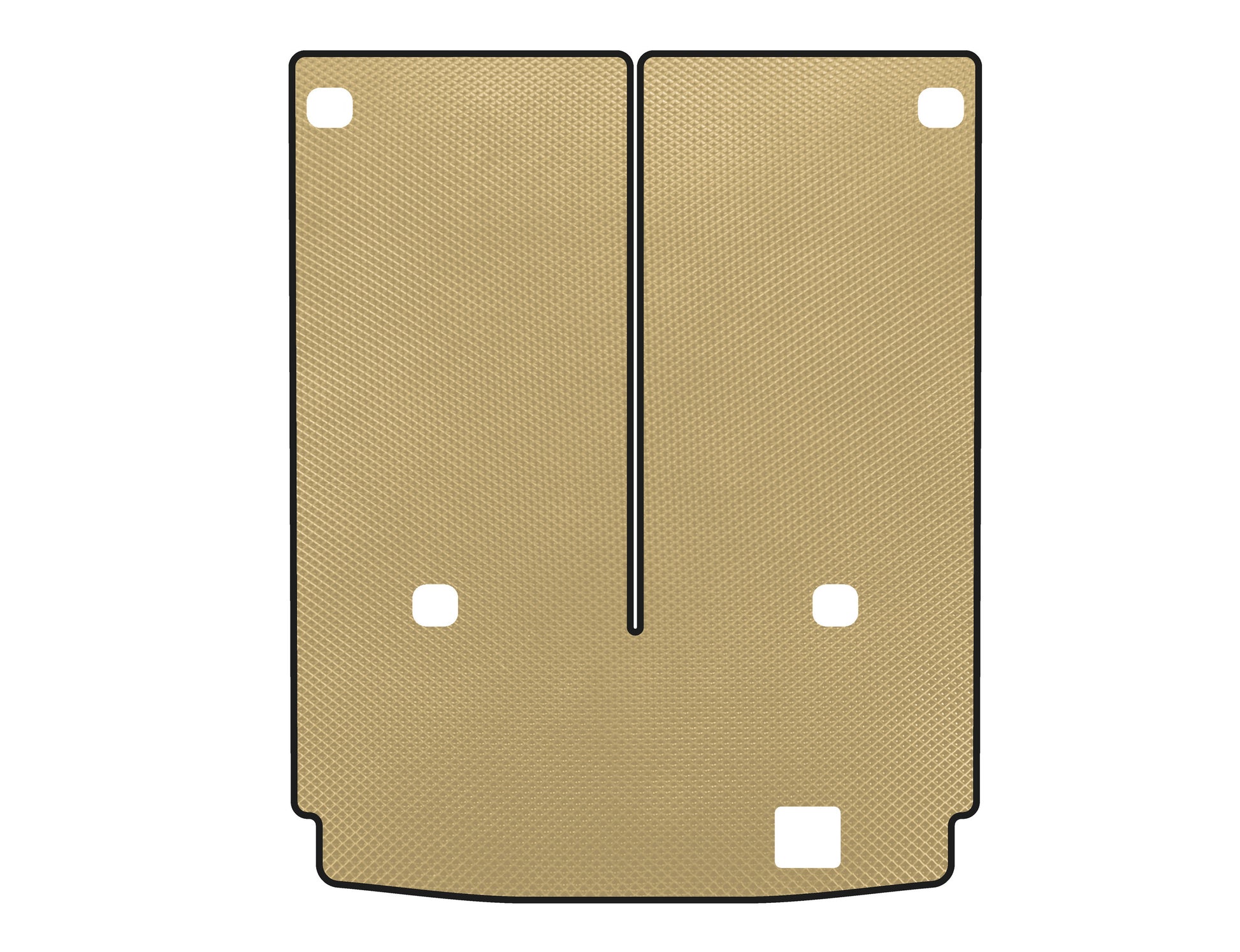 Trunk Mat EVA (7-seater with folded 3rd row, Beige) for Mercedes GL сlass X164 2006-2012 - image 1