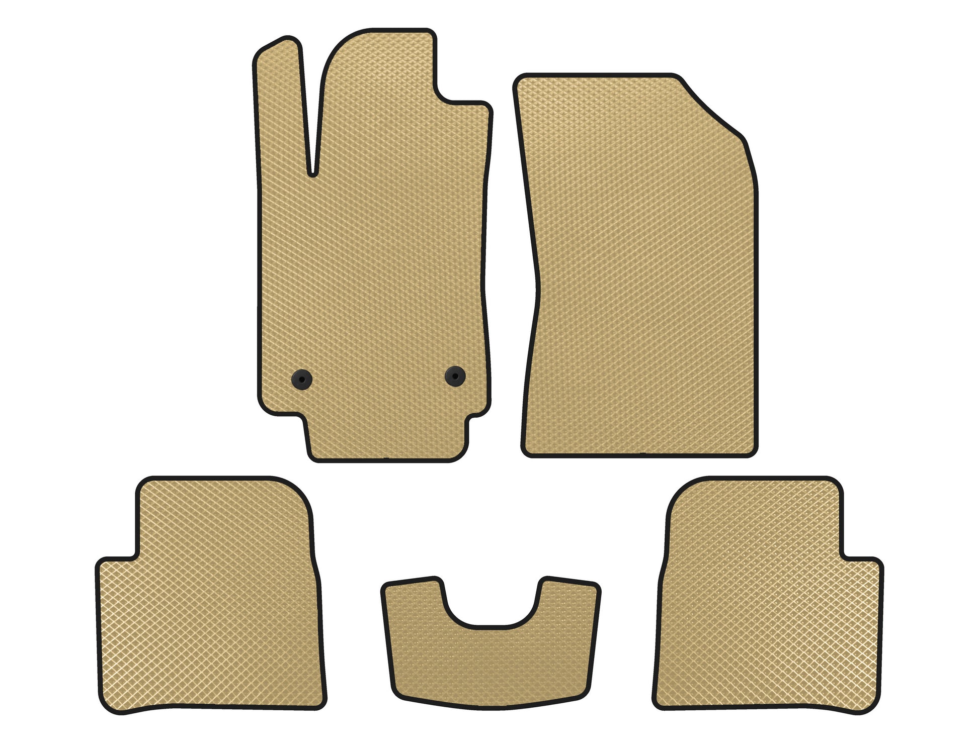 EVA Floor Mats (HB, Beige) for Citroen C-3 2016-2023 - image 1