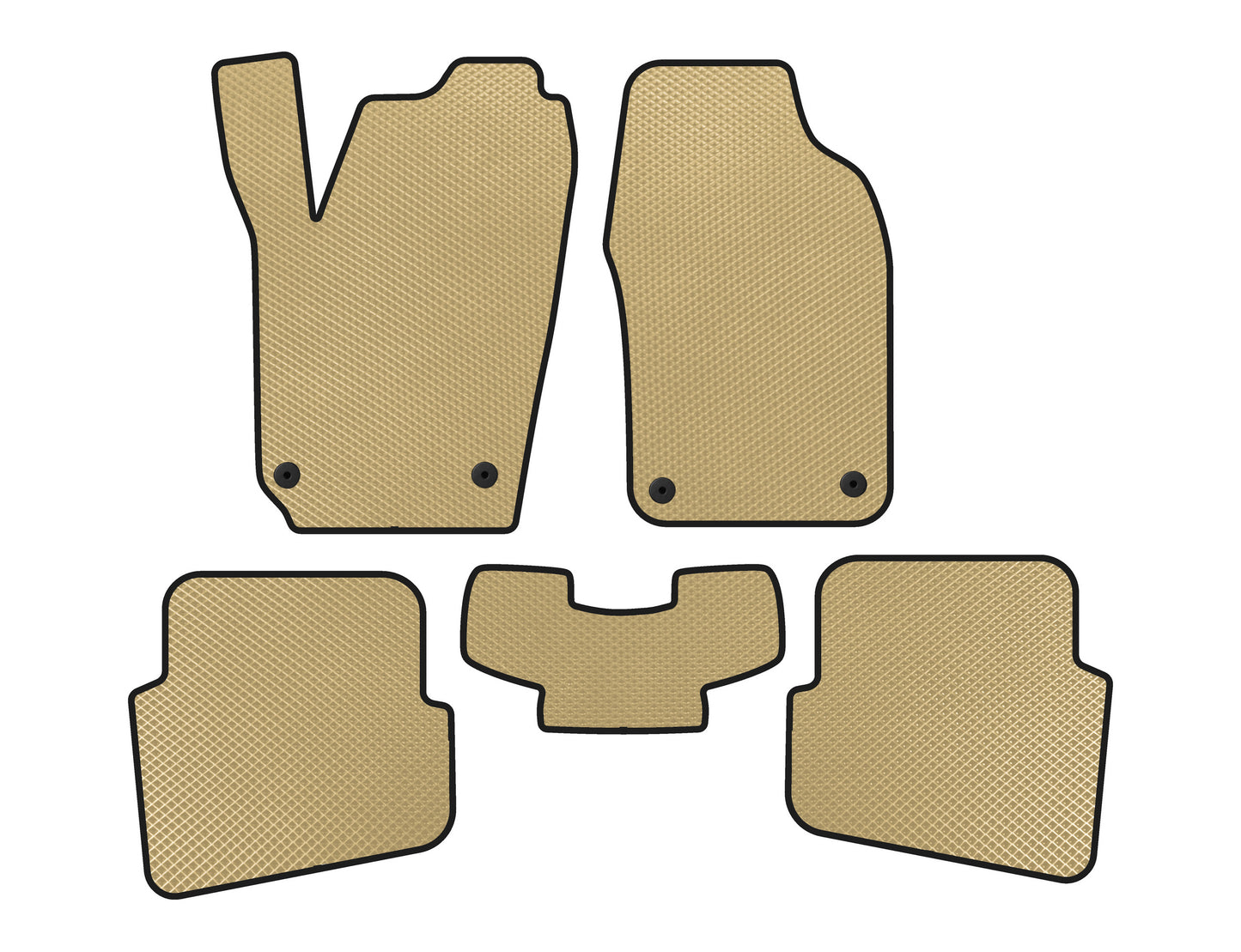EVA Floor Mats (HB, 3/5-Door, Beige) for Volkswagen Polo 2001-2009 - image 1