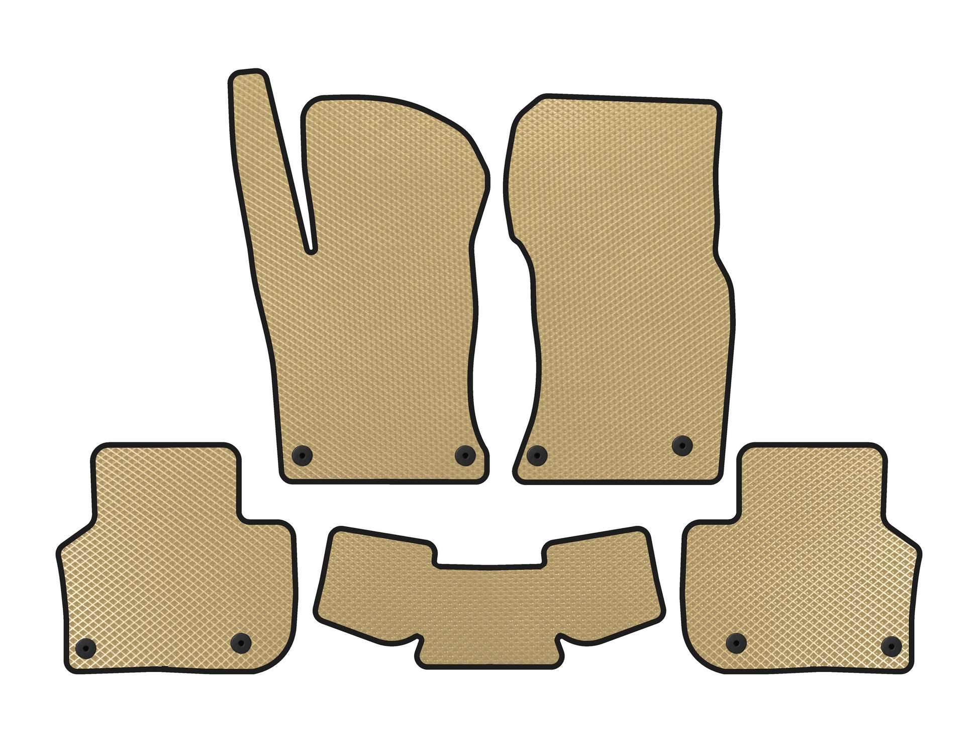 EVA Floor Mats (Beige) for Jaguar XF 2016- - image 1