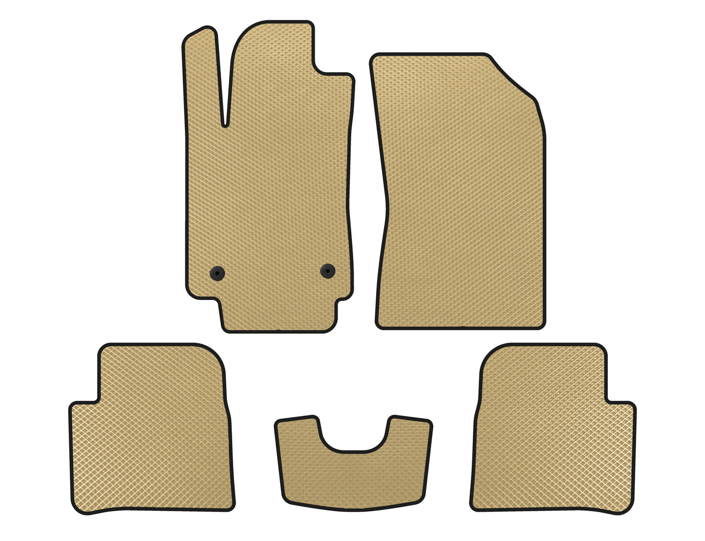 EVA Floor Mats (HB, Beige) for Citroen C-3 2016-2023 - image 1