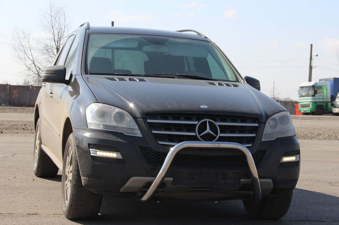 Front Bumper Guard WT006 (Stainless Steel) for Mercedes ML W164 2005-2011 - image 1
