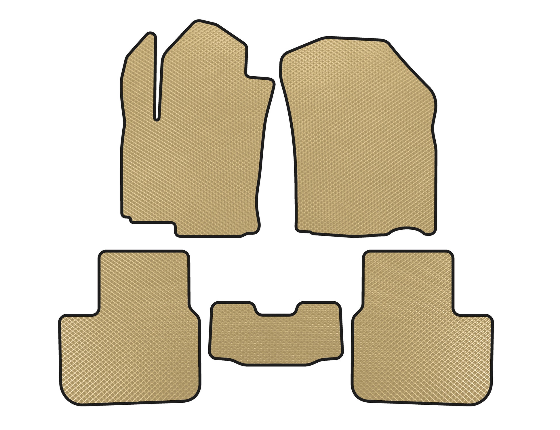 EVA Floor Mats (HB, Beige) for Fiat Sedici 2006-2014 - image 1