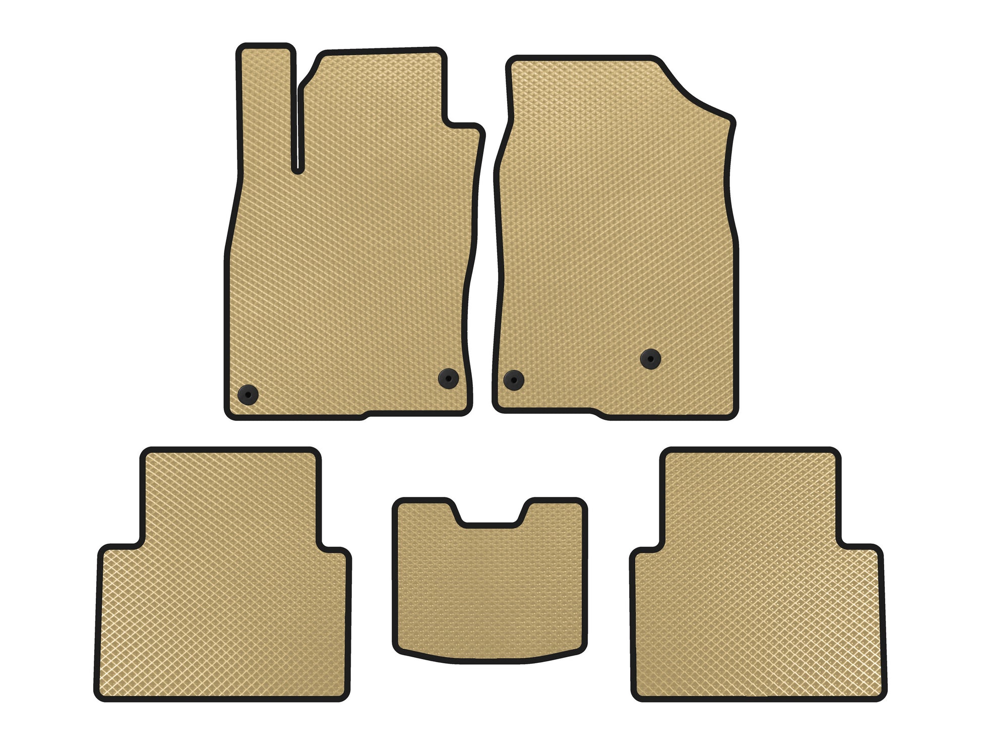 EVA Floor Mats (SD, Beige) for Honda Civic Sedan X 2016-2021 - image 1
