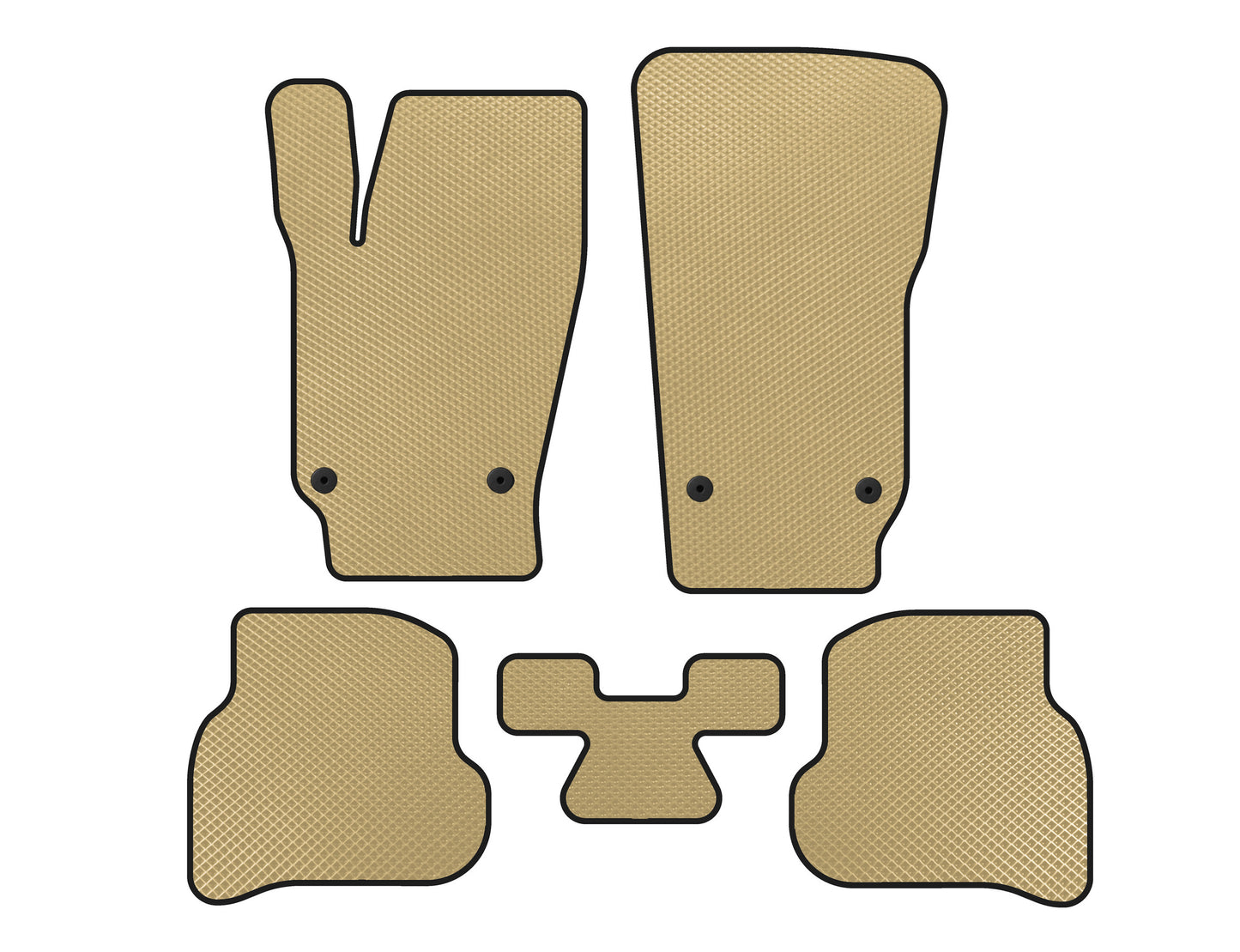 EVA Floor Mats (HB, 3/5-Door, Beige) for Volkswagen Polo 2010-2017 - image 1