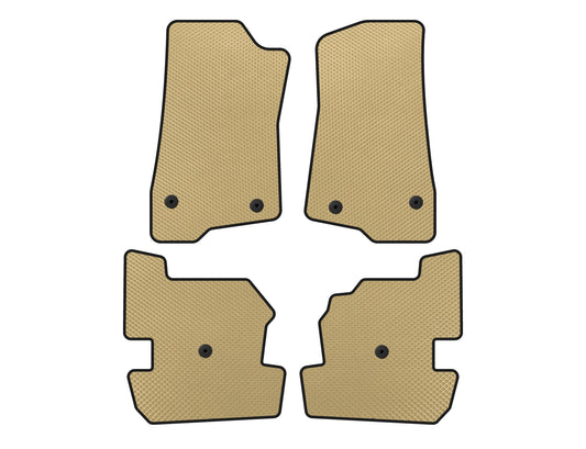 EVA Floor Mats (Beige) for Jeep Wrangler 2018- - image 1
