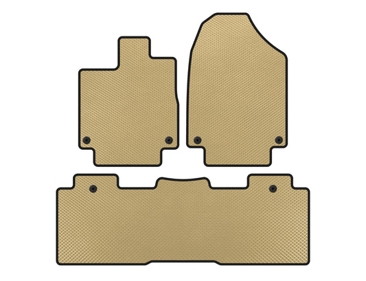 EVA Floor Mats (2 Rows, Beige) for Honda Odyssey 2017– - image 1