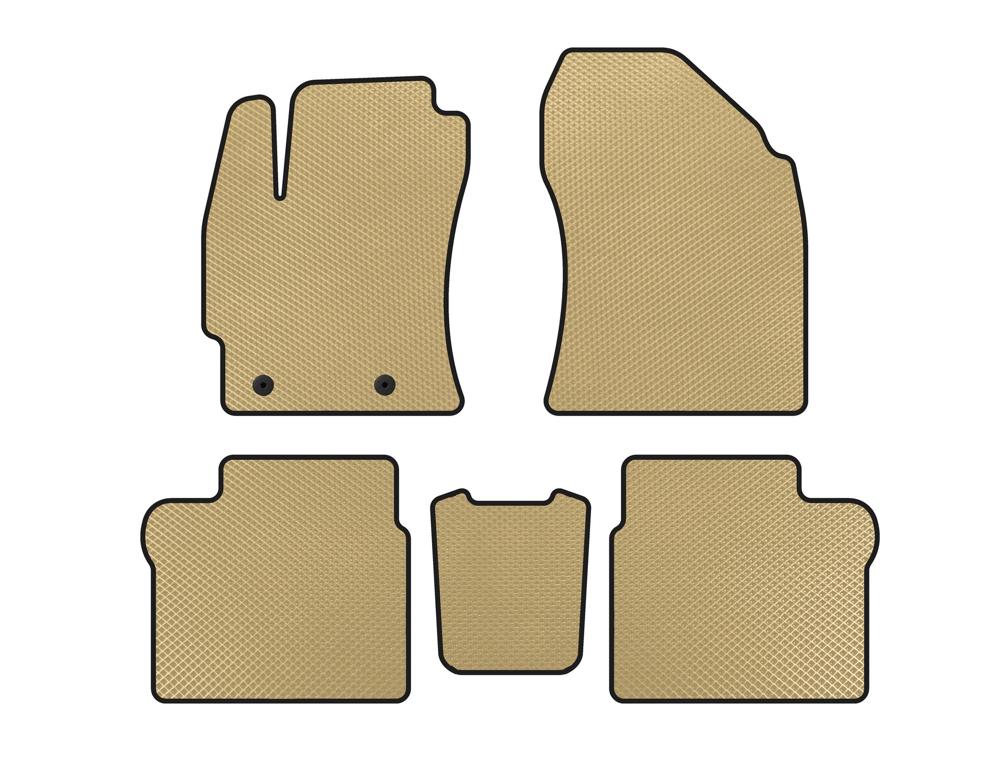 EVA Floor Mats (2016-2019, SD, Beige) for Toyota Corolla 2013-2019 - image 1