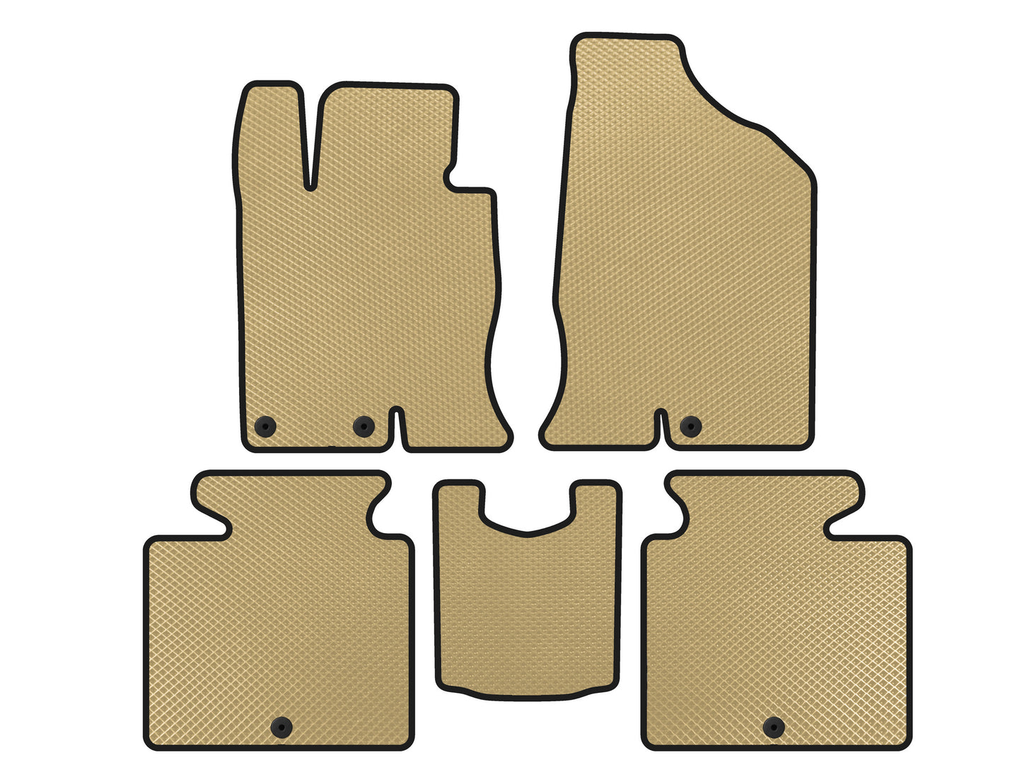 EVA Floor Mats (SD, Petrol, Beige) for Hyundai Grandeur 2011-2017 - image 1