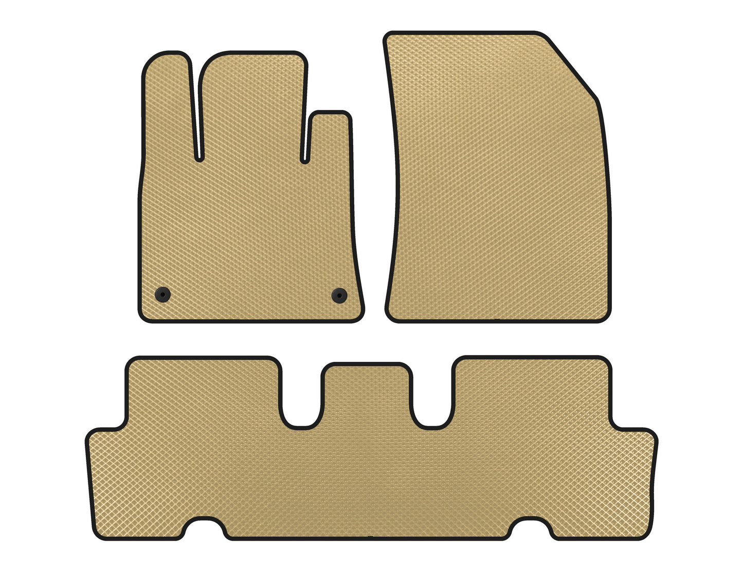 EVA Floor Mats V1 (2 Rows, Beige) for Citroen C-4 Picasso 2013-2022 - image 1