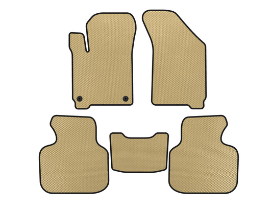 EVA Floor Mats (2011-2020, 7-Seater, Beige) for Dodge Journey 2008-2020 - image 1