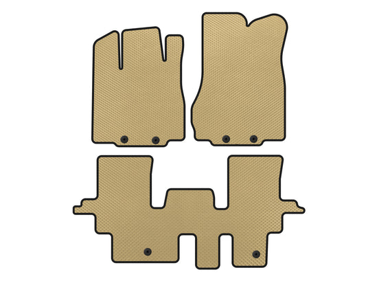 EVA Floor Mats (2 Rows, Beige) for Infiniti QX60 2016-2021 - image 1