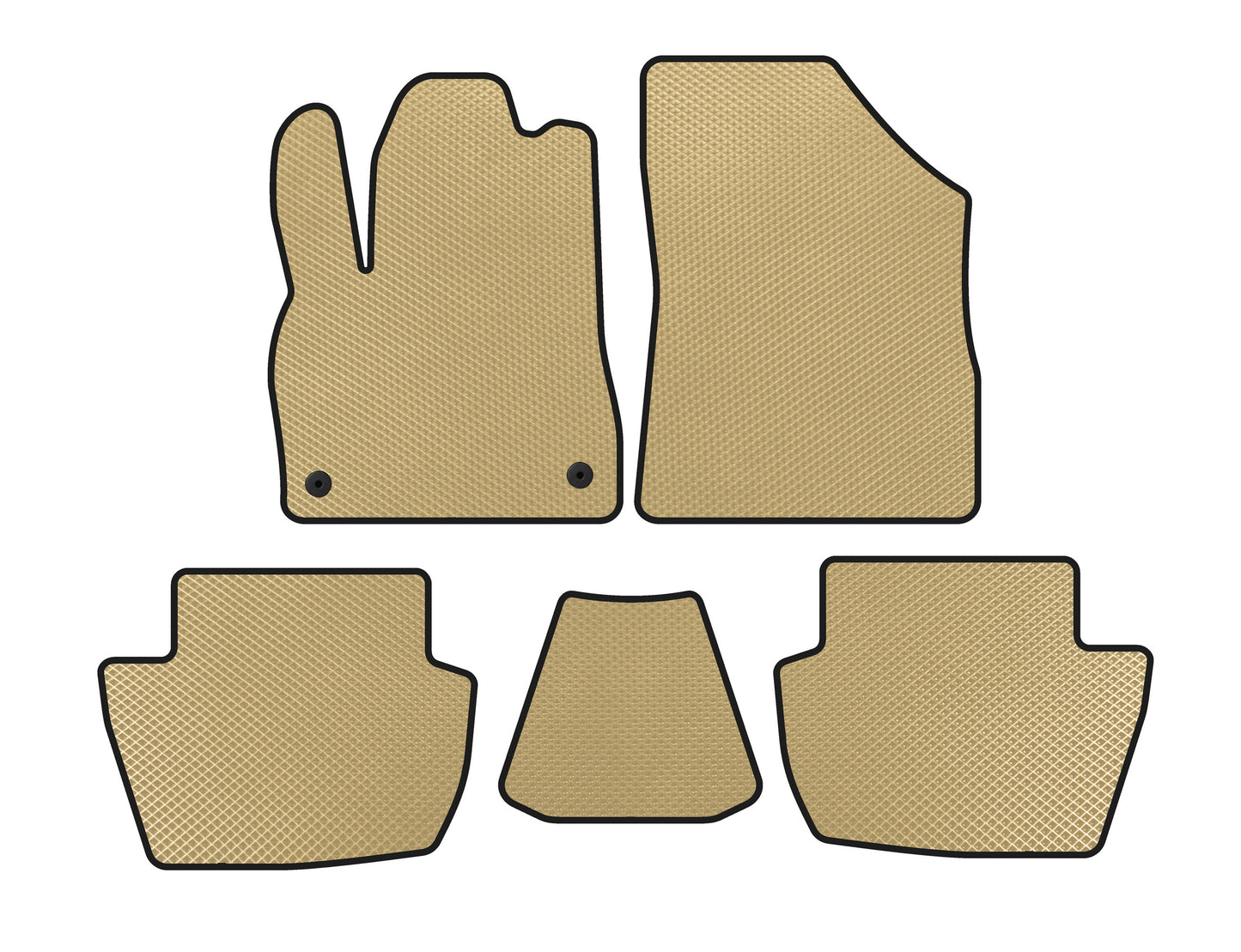 EVA mats (HB, Hybrid/automatic transmission, Beige) for Citroen DS-5 - image 1